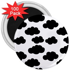 Black Clouds 3  Magnets (100 Pack) by ConteMonfrey