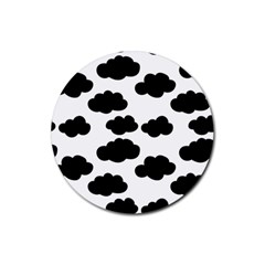 Black Clouds Rubber Coaster (round) by ConteMonfrey