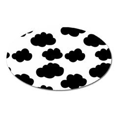 Black Clouds Oval Magnet by ConteMonfrey