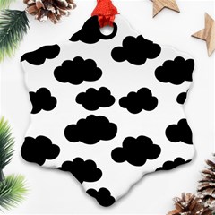 Black Clouds Snowflake Ornament (two Sides) by ConteMonfrey