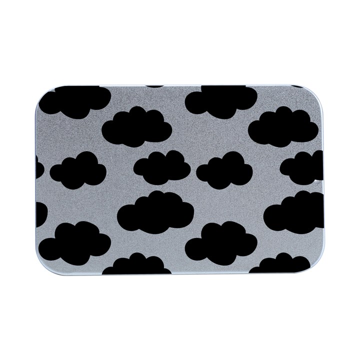 Black clouds Open Lid Metal Box (Silver)  