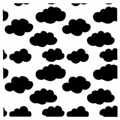 Black Clouds Wooden Puzzle Square by ConteMonfrey