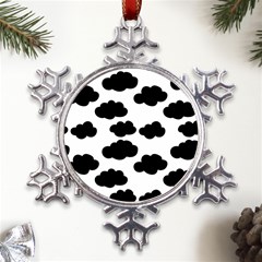 Black Clouds Metal Large Snowflake Ornament