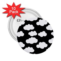 Bw Clouds 2 25  Buttons (10 Pack)  by ConteMonfrey