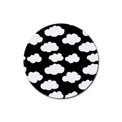 Bw Clouds Rubber Round Coaster (4 Pack) by ConteMonfrey