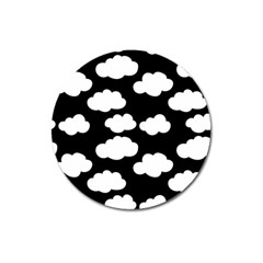 Bw Clouds Magnet 3  (round) by ConteMonfrey