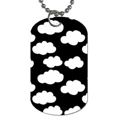 Bw Clouds Dog Tag (one Side) by ConteMonfrey