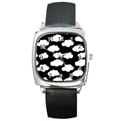 Bw Clouds Square Metal Watch by ConteMonfrey