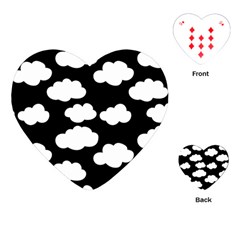 Bw Clouds Playing Cards Single Design (heart) by ConteMonfrey