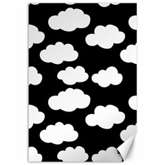 Bw Clouds Canvas 12  X 18  by ConteMonfrey