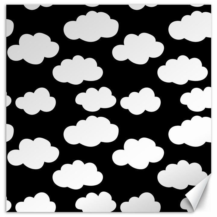 BW Clouds Canvas 20  x 20 