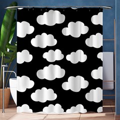 Bw Clouds Shower Curtain 60  X 72  (medium)  by ConteMonfrey