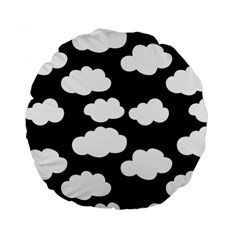 Bw Clouds Standard 15  Premium Round Cushions by ConteMonfrey