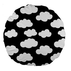 Bw Clouds Large 18  Premium Round Cushions by ConteMonfrey