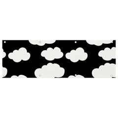 Bw Clouds Banner And Sign 9  X 3  by ConteMonfrey