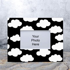 Bw Clouds White Tabletop Photo Frame 4 x6  by ConteMonfrey