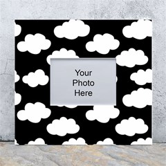 Bw Clouds White Wall Photo Frame 5  X 7  by ConteMonfrey