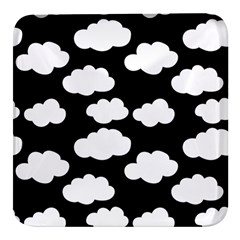 Bw Clouds Square Glass Fridge Magnet (4 Pack) by ConteMonfrey