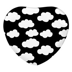 Bw Clouds Heart Glass Fridge Magnet (4 Pack) by ConteMonfrey