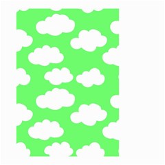 Green and white cute Clouds  Small Garden Flag (Two Sides)