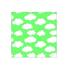 Green and white cute Clouds  Satin Bandana Scarf 22  x 22 