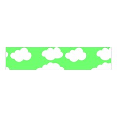 Green and white cute Clouds  Velvet Scrunchie