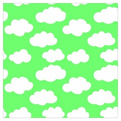 Green and white cute Clouds  Lightweight Scarf 