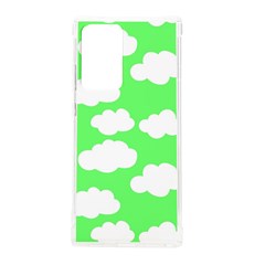 Green And White Cute Clouds  Samsung Galaxy Note 20 Ultra Tpu Uv Case by ConteMonfrey