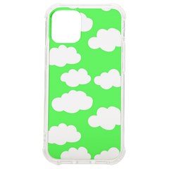 Green And White Cute Clouds  Iphone 12 Mini Tpu Uv Print Case	 by ConteMonfrey