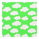 Green and white cute Clouds  Banner and Sign 3  x 3  Front