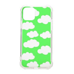 Green and white cute Clouds  iPhone 11 Pro 5.8 Inch TPU UV Print Case