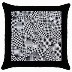 Geometric Noir Pattern Throw Pillow Case (black) by dflcprintsclothing