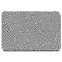 Geometric Noir Pattern Large Doormat by dflcprintsclothing