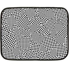 Geometric Noir Pattern Fleece Blanket (mini) by dflcprintsclothing