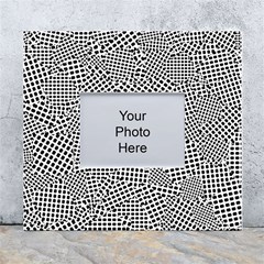 Geometric Noir Pattern White Wall Photo Frame 5  X 7  by dflcprintsclothing