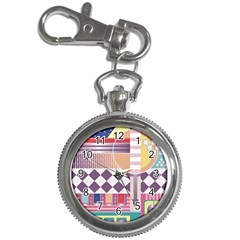 Abstract Shapes Colors Gradient Key Chain Watches by Simbadda