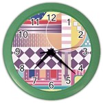 Abstract Shapes Colors Gradient Color Wall Clock Front