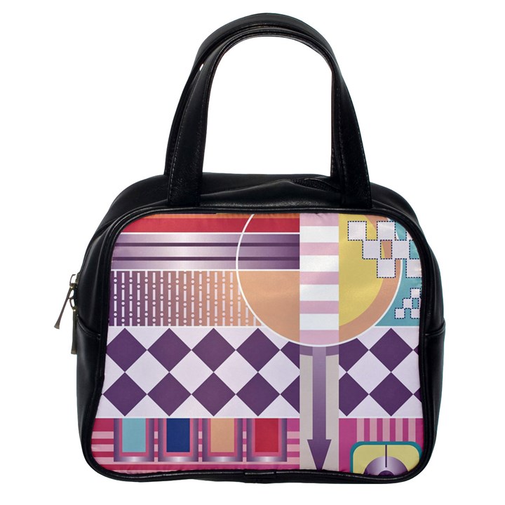 Abstract Shapes Colors Gradient Classic Handbag (One Side)