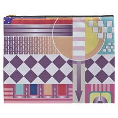 Abstract Shapes Colors Gradient Cosmetic Bag (xxxl) by Simbadda