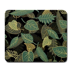 Autumn Fallen Leaves Dried Leaves Large Mousepad by Simbadda