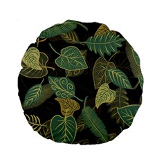 Autumn Fallen Leaves Dried Leaves Standard 15  Premium Round Cushions by Simbadda