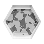 Autumn Fallen Leaves Dried Leaves Hexagon Wood Jewelry Box Front