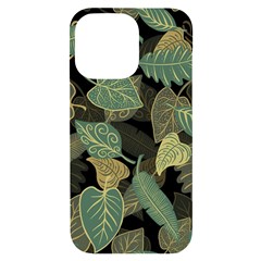 Autumn Fallen Leaves Dried Leaves Iphone 14 Pro Max Black Uv Print Case