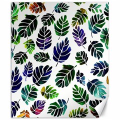 Leaves Watercolor Ornamental Decorative Design Canvas 8  X 10  by Simbadda