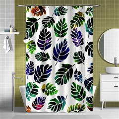 Leaves Watercolor Ornamental Decorative Design Shower Curtain 48  X 72  (small)  by Simbadda