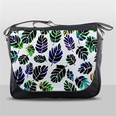 Leaves Watercolor Ornamental Decorative Design Messenger Bag by Simbadda