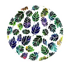 Leaves Watercolor Ornamental Decorative Design Mini Round Pill Box (pack Of 3) by Simbadda