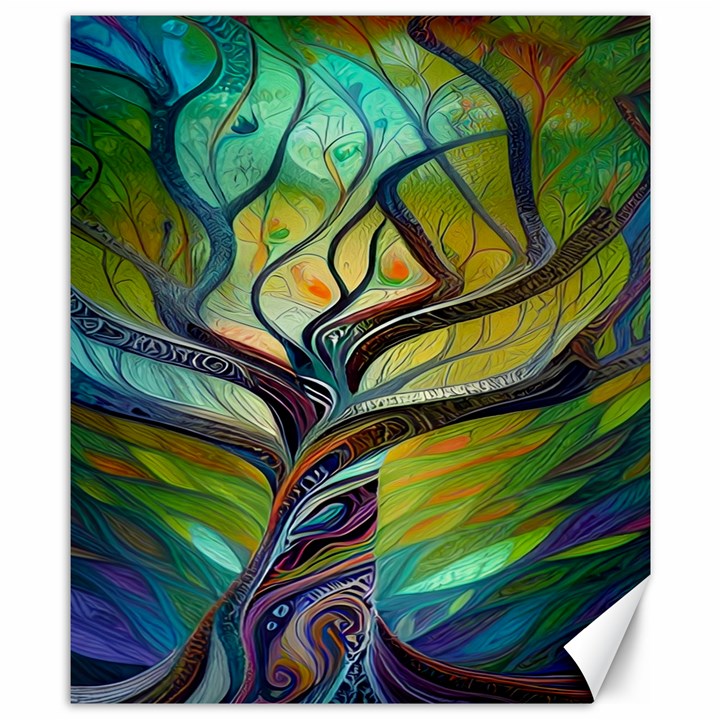 Tree Magical Colorful Abstract Metaphysical Canvas 8  x 10 