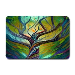 Tree Magical Colorful Abstract Metaphysical Small Doormat by Simbadda