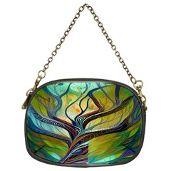 Tree Magical Colorful Abstract Metaphysical Chain Purse (one Side) by Simbadda